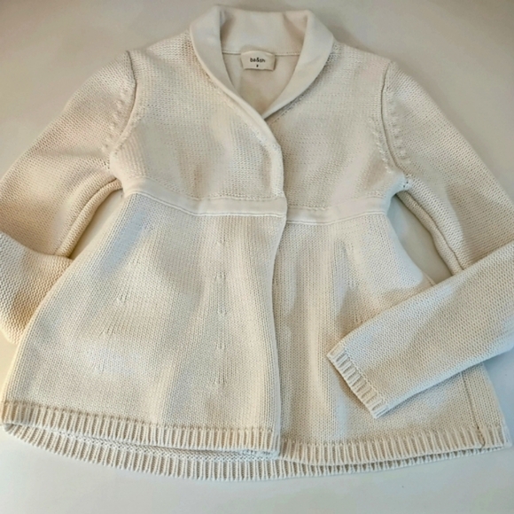 Ba&sh Ivory Cardigan Empire Waist Sweater size 2 - Picture 12 of 12